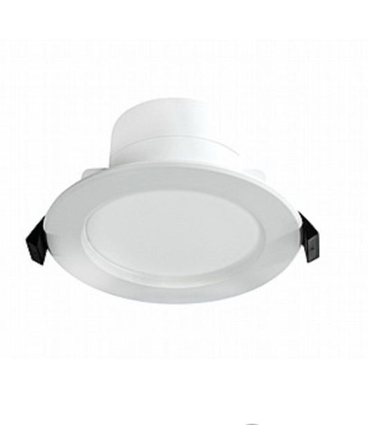 שקוע לד עגול לבן 10W IP44 3000/4000/6000K קדח 90mm, קוטר 115mm -מתאים לעמעום (דימר)