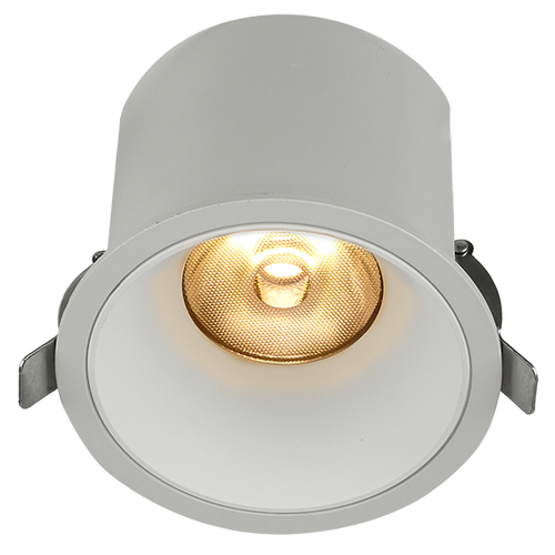 שקוע ישר מקצועי עגול לבן 22W 3000K 120Lm/W 38° יורולוקס קדח 95mm, קוטר 105mm – מתאים לעמעום (דימר) ✅