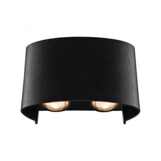 מנורת קיר IP54 6W UP/DOWN JUMP שחור- אור חם semicom