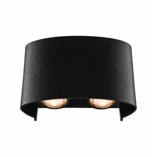 מנורת קיר IP54 6W UP/DOWN JUMP שחור- אור חם semicom