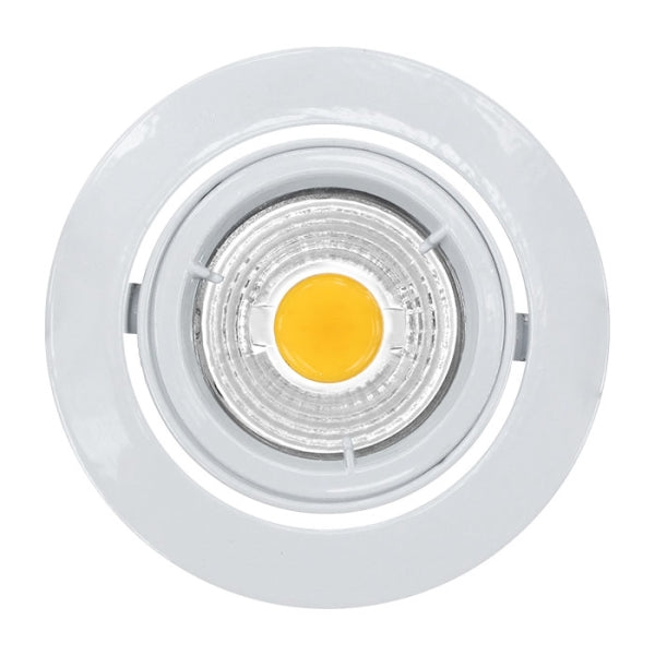 שקוע עגול MR16 ישר מתכוונן לבן - Eurolux