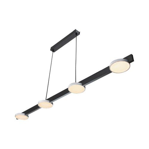 מנורת תלייה שחור וכסף SPIKO 4 24W אור חם  Nisko