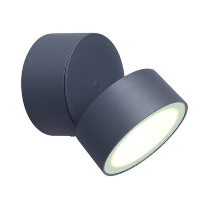 גוף תאורה צמוד קיר או תקרה אפור כהה TRUMPET LUTEC 11W IP54 אור חם