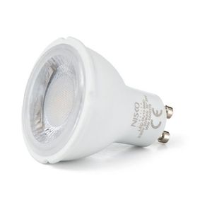נורת דקרויקה לד לבנה לעמעום 30° GU10 6W אור חם  Nisko