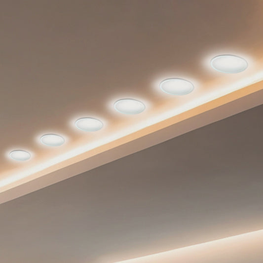 שקוע תקרה לבן ANNA 30W IP44 3CCT קדח 105mm קוטר 118mm – מתאים לעמעום (דימר)